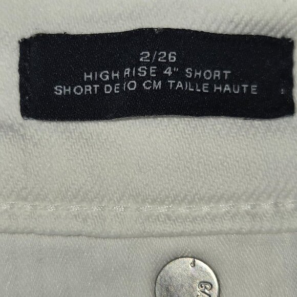 2/$20 GAP white denim shorts, size 2/26, high rise 4" - Picture 9 of 12